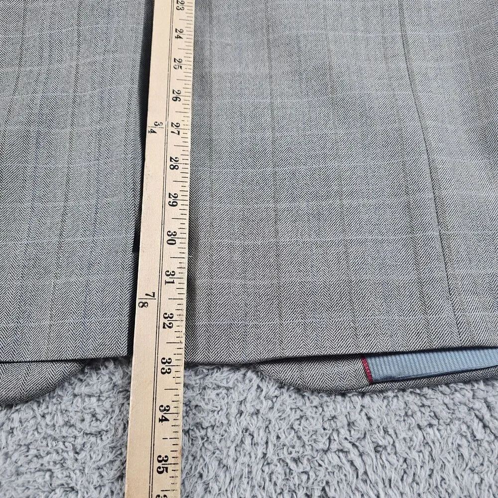 Pendleton Blazer Mens 42L Long Gray Wool Herringbone Sport Coat Jacket 2 Button
